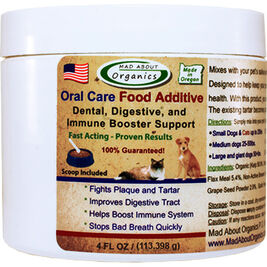 Mad About Organics Oral Care Food Additive Dog & Cat Supplement, 2.75-oz