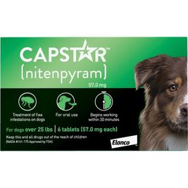 Capstar Oral Flea Treatment for Dogs 26-125 lbs, 6-pack