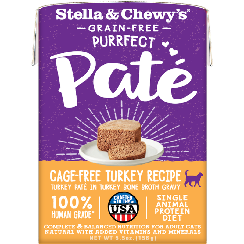 Stella & Chewy's Purrfect Pate Wet Cat Food, Turkey, 5.5-oz image number null