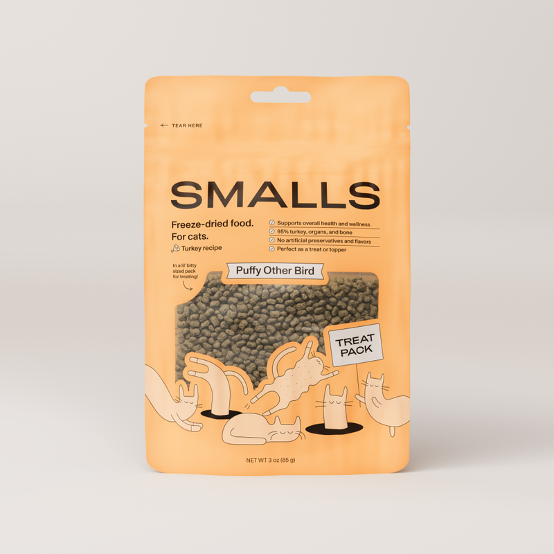 Smalls Freeze Dried Cat Food, Turkey Recipe, 3-oz image number null