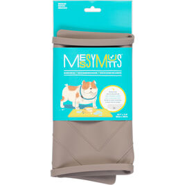 Messy Mutts Silicone Dog Placemat, Grey, 20-in x 12-in