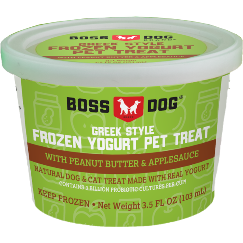 Frozen yogurt peanut butter dog treats top
