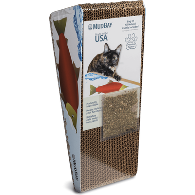 Mud Bay Salmon Cat Scratcher Ramp with Catnip