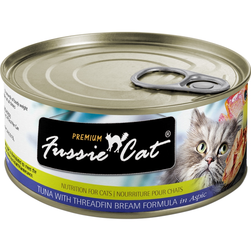 Fussie Cat Premium Canned Cat Food Tuna Threadfin Bream 2.8 oz