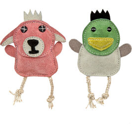 HuggleHounds Wee Buddies Naturals Dog Toys, Dilly Duck & Bitsy Bunny, 2-pack