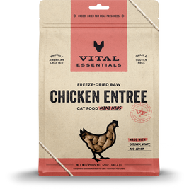 Vital Essentials Raw Freeze-Dried Cat Food, Chicken, Mini Nibs