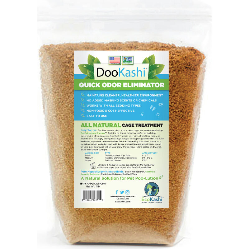 Dookashi Small Animal Bedding Additive and Odor Eliminator, 1-lb