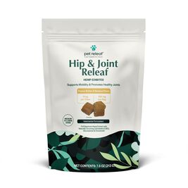 Pet Releaf Hemp Edibites Hip & Joint Releaf Medium to Large Breed Dog Supplement, Peanut Butter & Banana, 7.5-oz