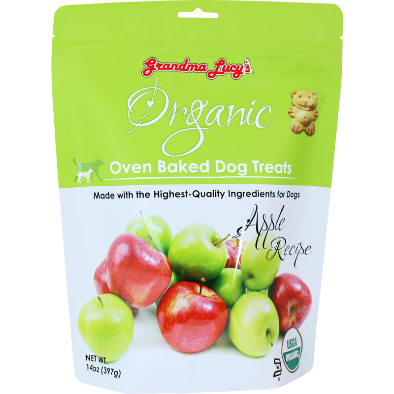 Grandma Lucy's Organic Oven-Baked Dog Treats, Apple, 14-oz image number null