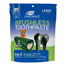 Ark Naturals Brushless Toothpaste Dog Dental Chews, Large