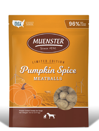 Muenster Holiday Pumpkin Spice Meatball Dog Treats, 4-oz