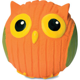 HuggleHounds Ruff-Tex Ball Dog Toy, Poppy Owl, Small