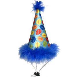 Huxley & Kent Pet Party Hat, Party Time Blue