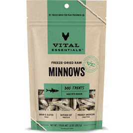 Vital Essentials Raw Freeze-Dried Dog Treats, Minnows, 1-oz