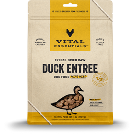 Vital Essentials Raw Freeze-Dried Dog Food, Duck, Mini Nibs