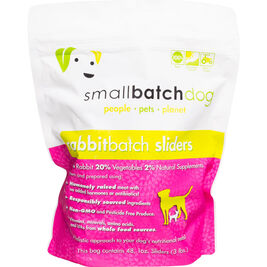 Small Batch Raw Frozen Dog Food, Sliders, Rabbit, 3-lb