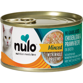 Nulo Grain-Free Canned Cat Food, Minced, Chicken Crab & Prawn