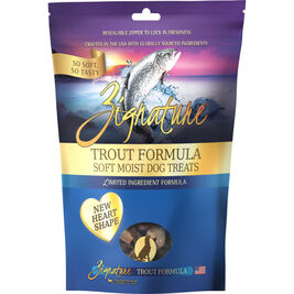 Zignature Soft Moist Dog Treats, Trout, 4-oz