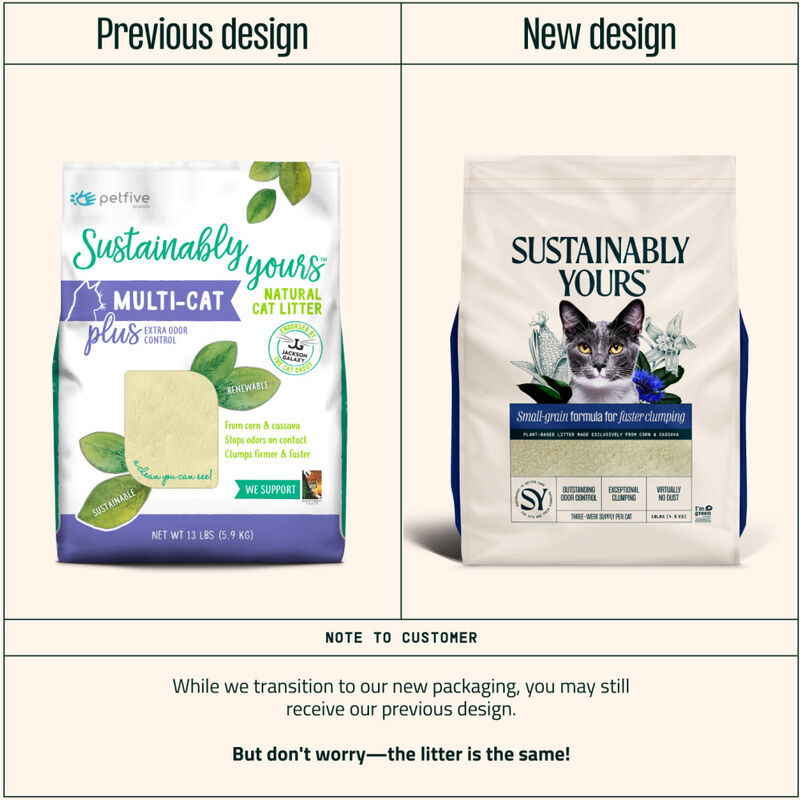 Sustainably Yours Cat Litter, Multi-Cat Plus, 13-lb
