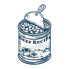 illustration of canned food of beef recipe