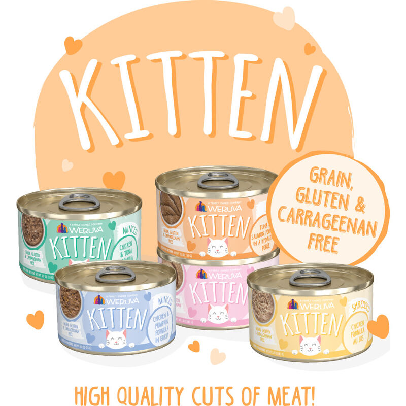Weruva Kitten Canned Cat Food, Tuna & Salmon in Puree, 3-oz image number null