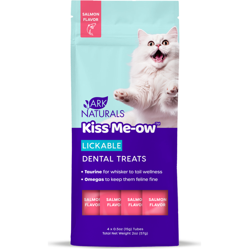 Ark Naturals Kiss Me-ow Lickable Dental Cat Treats, Salmon, 4-pack image number null