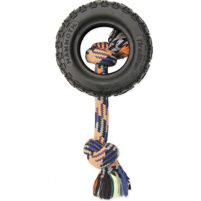 Mammoth Tirebiter II with Rope Dog Toy image number null