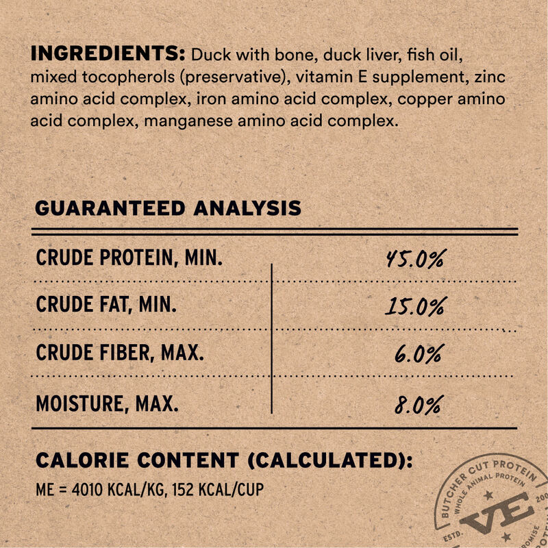 Vital Essentials Raw Freeze-Dried Dog Food, Duck, Soft Nibs, 14-oz image number null