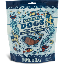 Mud Bay Salish Sea Dog Treats, Sockeye Salmon, Sticks, 12-oz