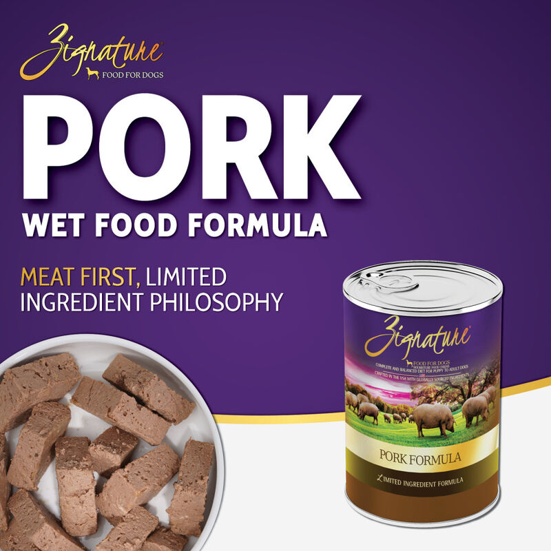 Zignature Limited Ingredient Canned Dog Food, Pork, 13-oz image number null