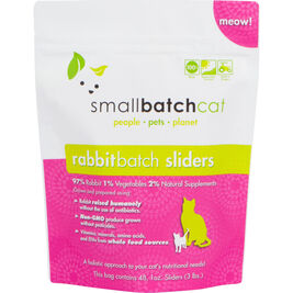 Small Batch Sliders Raw Frozen Cat Food, Rabbit