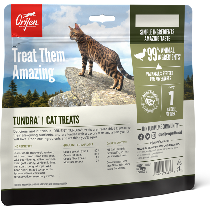 Orijen Freeze-Dried Cat Treats, Tundra, 1.25-oz image number null