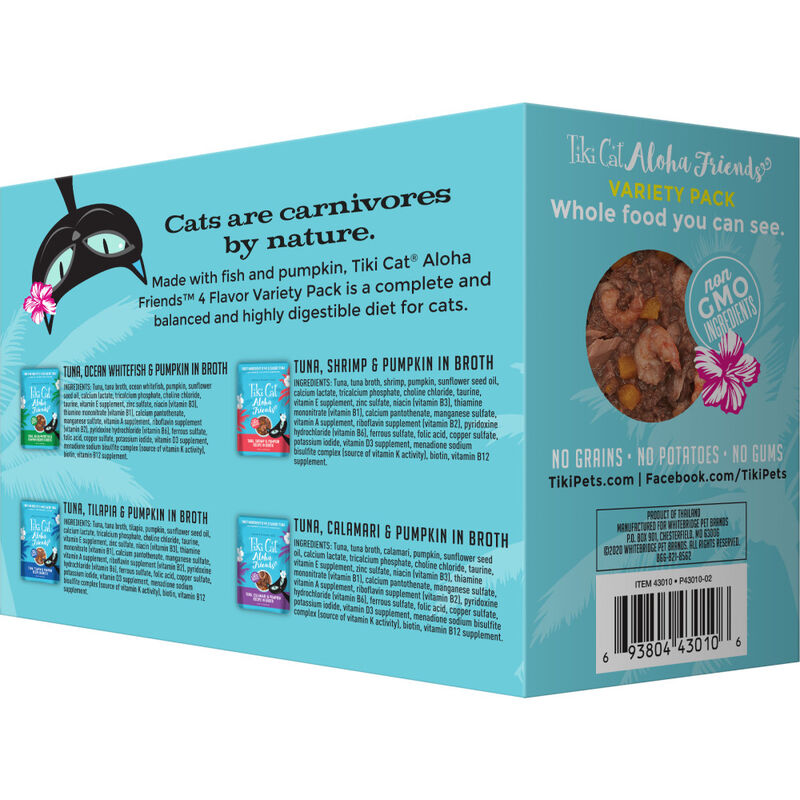 Tiki Cat Aloha Friends Wet Cat Food, Variety Pack, Tuna, 3-oz, 12-pack image number null