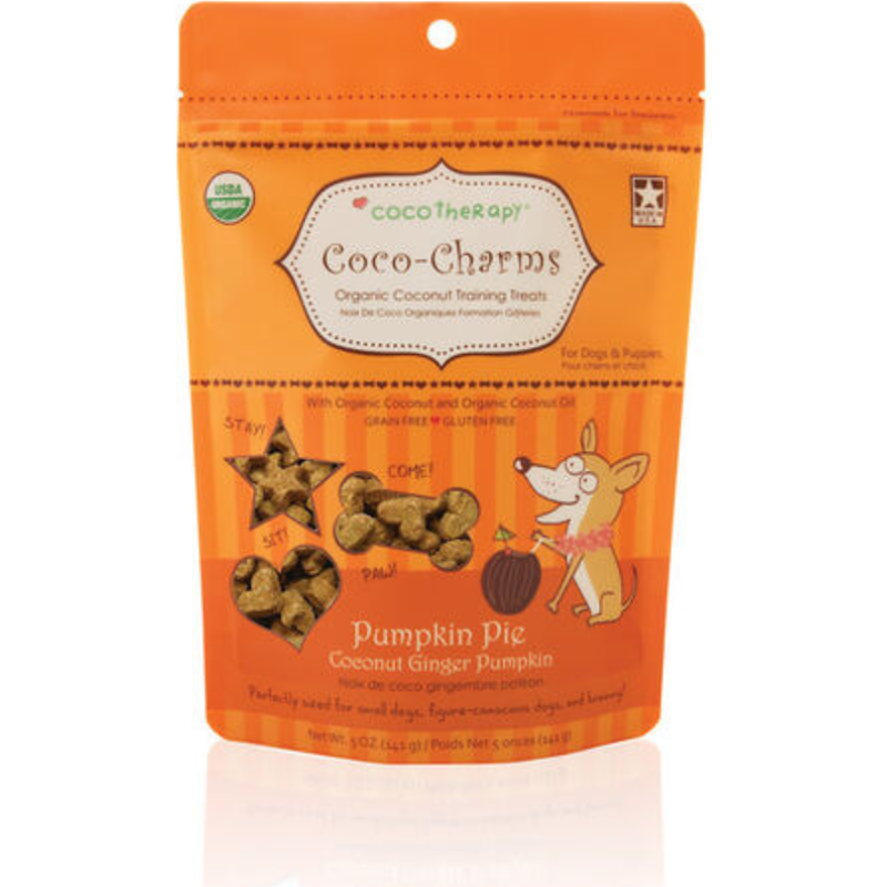 Coco Therapy Coco-Charms Dog Training Treats, Pumpkin Pie, 5-oz image number null
