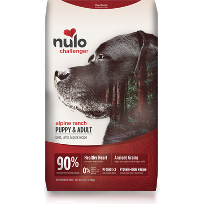 Nulo Challenger Dry Dog Food, Puppy & Adult, Alpine Ranch, Beef Lamb & Pork