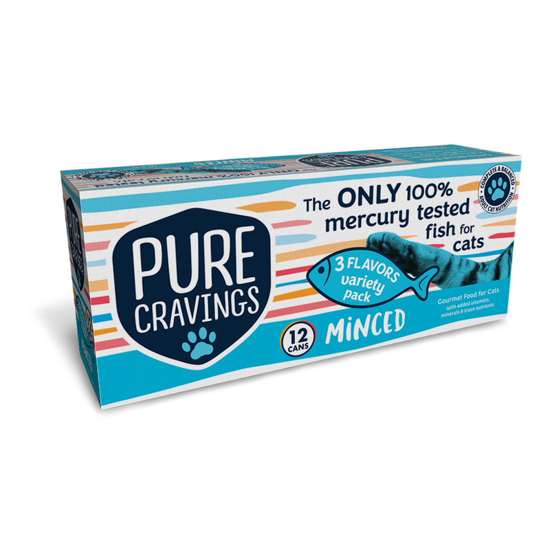 Pure Cravings Minced Canned Cat Food, Variety Pack, 3-oz, 12-pack image number null