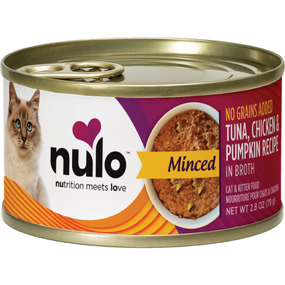 Nulo Grain-Free Canned Cat Food, Minced, Tuna Chicken & Pumpkin