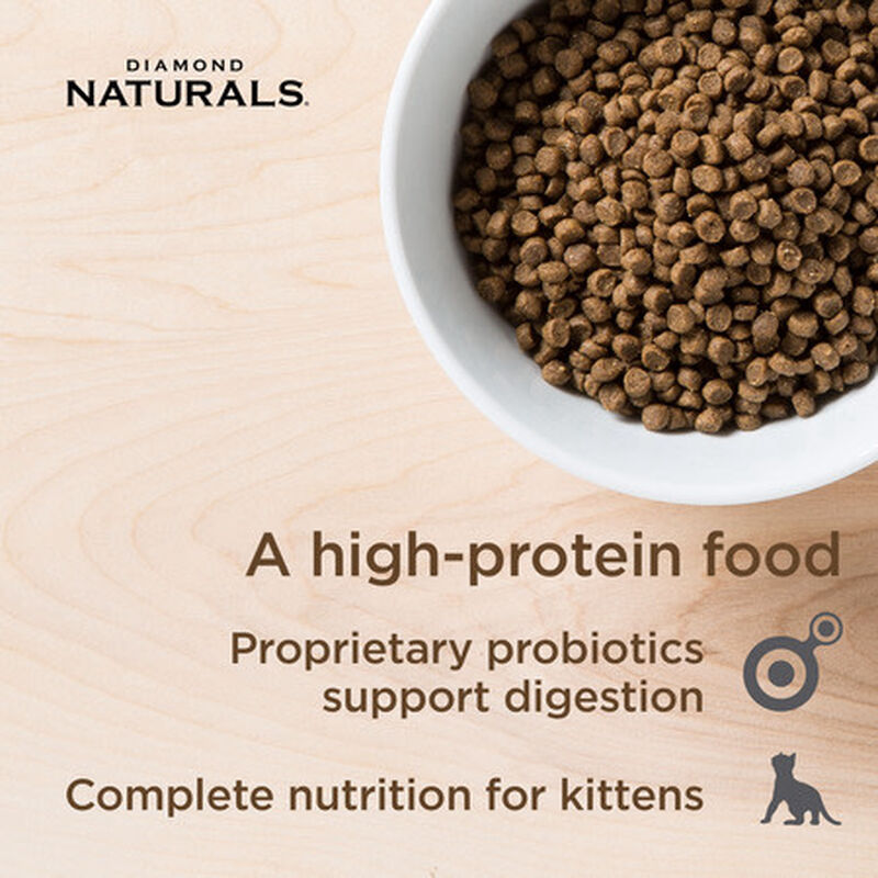 Diamond Naturals Dry Cat Food, Kitten, Chicken & Rice, 6-lb image number null