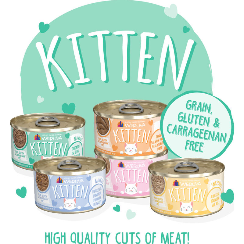 Weruva Kitten Canned Cat Food, Chicken & Tuna in Gravy, 3-oz image number null