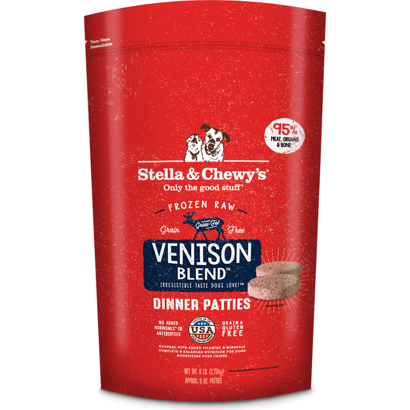 Stella & Chewy's Dinner Patties Raw Frozen Dog Food, Venison Blend, 6-lb image number null