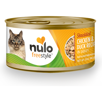 Nulo Freestyle Grain-Free Canned Cat Food, Shredded, Chicken & Duck