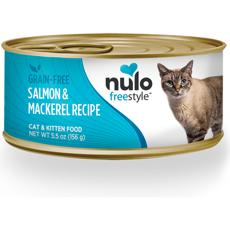 Nulo Freestyle Grain-Free Canned Cat Food, Pate, Salmon & Mackerel, 5.5-oz image number null