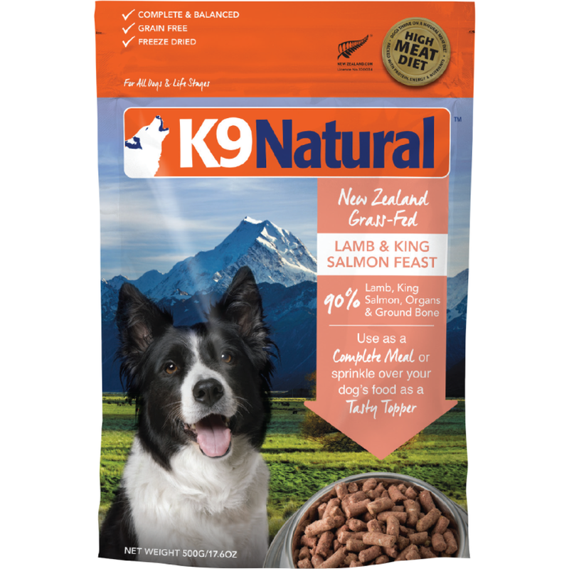 K9 Natural Freeze-Dried Dog Food, Lamb & King Salmon, 17.6-oz image number null