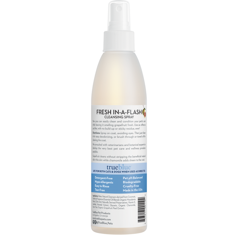 TrueBlue Fresh In-A-Flash Dog Cleansing Spray, Grapefruit, 8.7-oz image number null