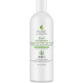 Pure and Natural Pet 2-in-1 Hypoallergenic Fragrance & Tear Free Shampoo & Conditioner, 16-oz