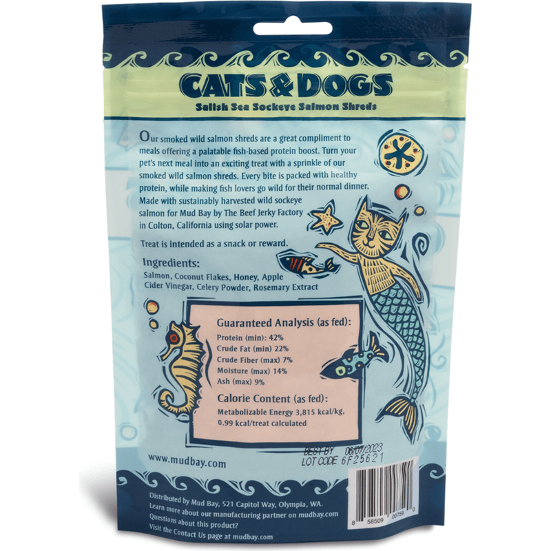 Mud Bay Salish Sea Cat Treats, Sockeye Salmon, Crumbles, 5-oz image number null