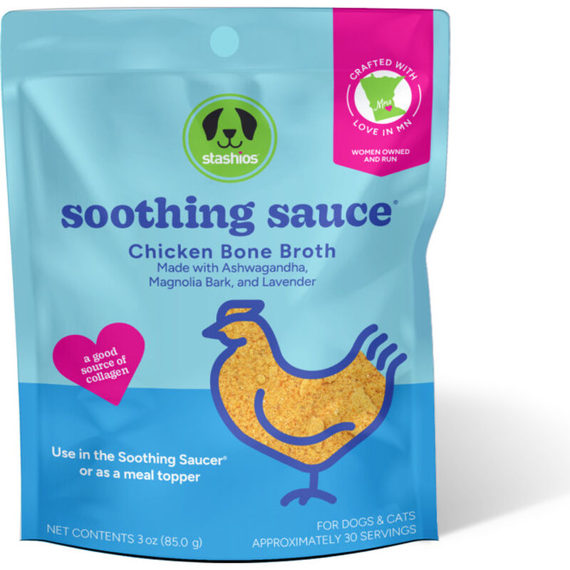 Stashios Soothing Sauce Dog Treat, Calming, Chicken Bone Broth, 3-oz image number null