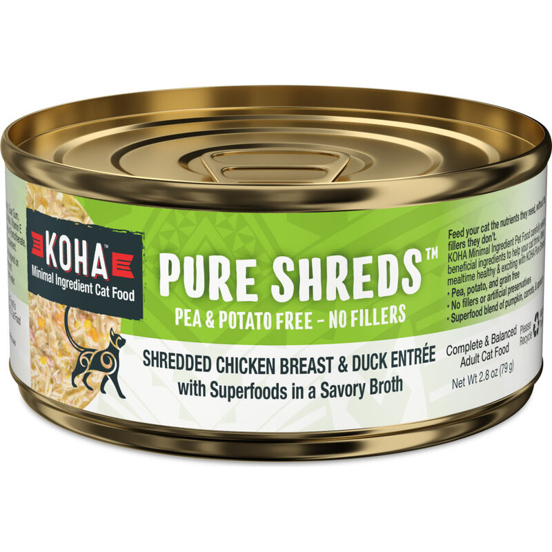 Koha Pure Shreds Canned Cat Food, Chicken & Duck image number null