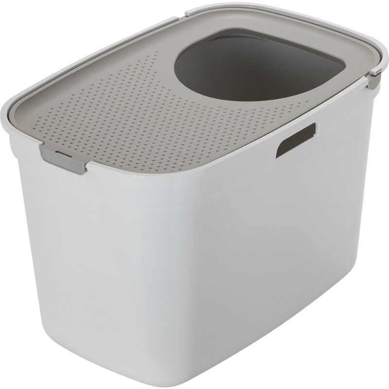 Moderna Top Cat Litter Box, Warm Grey image number null