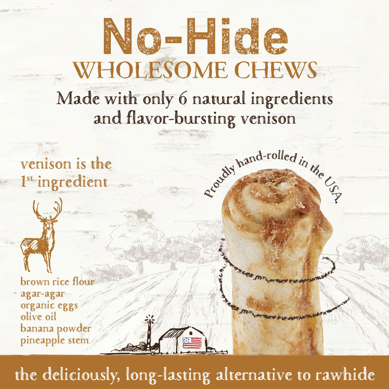 Earth Animal No-Hide Stix Dog Treat, Venison, 10-pack image number null